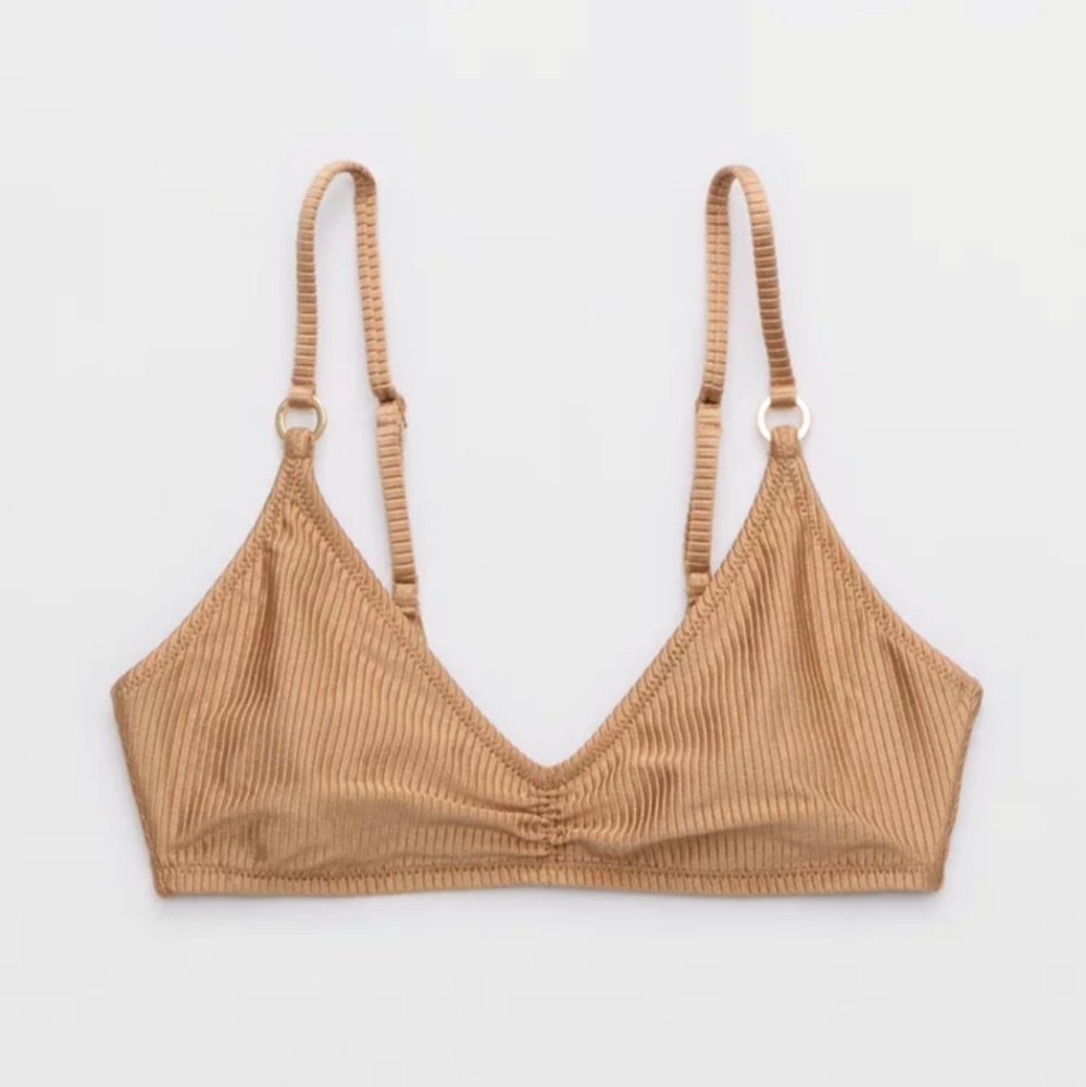 NWT Aerie Beach Babe Shine Rib Bikini Top